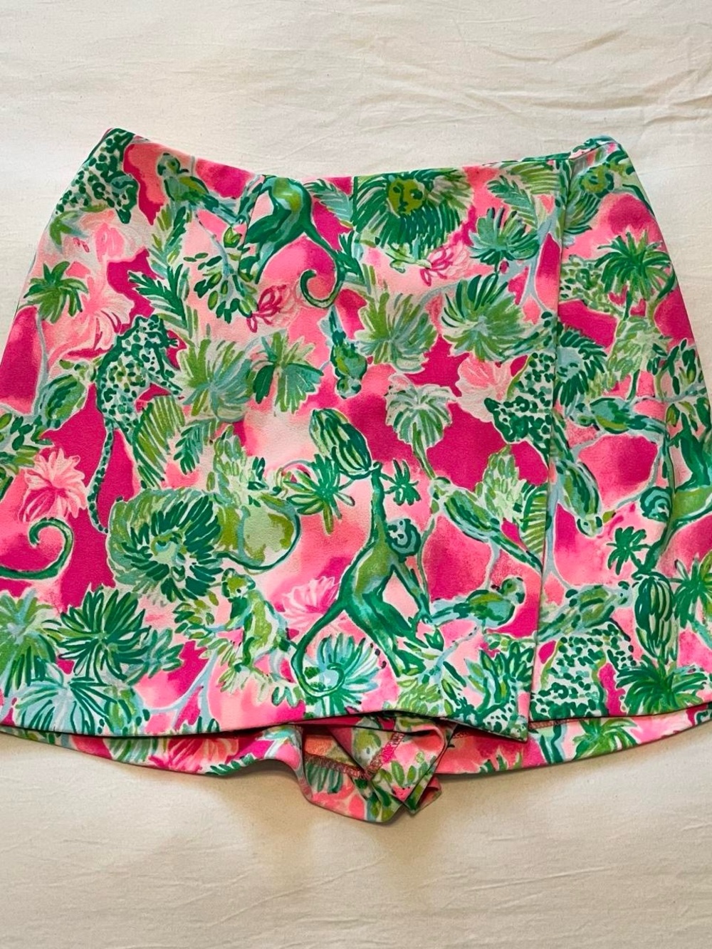 Lilly Pulitzer Pink & Green Jungle Print Skort Size 2